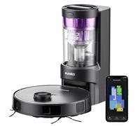 Eureka E10s Robot Aspirateur Laveur avec Station Écologique sans Sac Vidage Automatique de Poussière, 4000 Pa, Autonomie 180 Minutes, Navigation LiDAR, Évitement d'Obstacles, pour Poils d'Animaux