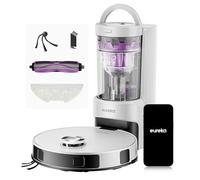 Eureka E20 Evo Plus Robot Aspirateur Laveur avec Station sans Sac Aspiration 10000 Pa Aspirateur Robot Autovidange, Anti Enchevêtrement pour Cheveux Poils d'animaux, Soulèvement de Serpillière 10mm
