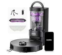 EUREKA E20 Evo Plus Robot Aspirateur Laveur avec Station sans Sac Aspiration 10000 Pa Aspirateur Robot Autovidange, Anti Enchevêtrement pour Cheveux Poils d'Animaux, Soulèvement de Serpillière 10mm