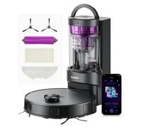 Eureka E20 Plus Aspirateur Robot, 8000 Pa, Station de Vidange Autom sans Sac, Anti Enchevêtrement, Autonomie 180 min