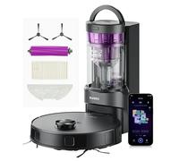 Eureka E20 Plus Aspirateur Robot avec Puissance d'Aspiration de 8000 Pa, Station de Vidage Automatique, Fonction Anti-Emmêlement, Évitement d'Obstacles 3D, Autonomie de 180 Minutes, DuoDetect IA, Noir