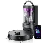 Eureka E20 Plus Robot aspirateur 8000 Pa avec station d'autovidage, fonction anti-emmêlement et autonomie de 180 minutes - Noir