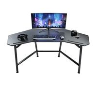 EUREKA ERGONOMIC Bureau Gaming 160x74cm Bureau Gamer Professionnel en Fome Aile Bureau d’Ordinateur Informatique avec 2 Emplacements pour iPad