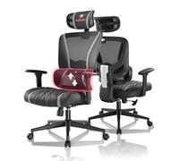 EUREKA ERGONOMIC Chaise Gaming, Chaise Ergonomique Fauteuil de Bureau en Maille Hauteur Réglable Chaise Gamer avec Dossier Inclinable/Accoudoirs Réglables 3D / Coussin Appui-tête Réglable