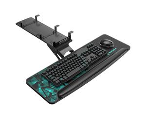 EUREKA ERGONOMIC Plateau de souris et clavier r glable en hauteur sous le bureau 28 x 10 '' Grand tiroir coulissant pivotant et inclinable pour c