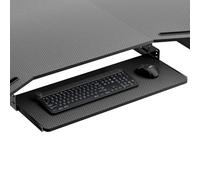 EUREKA ERGONOMIC Support Clavier Coulissant Réglable sous Bureau, Plateforme Coulissante 71 x 28 cm pour Clavier et Souris, Tiroir en Bois pour Bureau à Domicile, Noir
