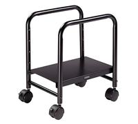 EUREKA ERGONOMIC Support PC Hauteur Réglable Chariot Informatique Mobile Support pour Unité Centrale Ordinateur avec 4 Roulettes pour Bureau Assis Debout Noir