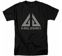 Eureka Global Dynamics Logo T Shirt Mens License Sci-FI TV Tee Black Manches Courtes(Large)