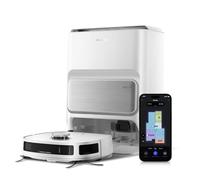 Eureka J12 Ultra Robot Aspirateur Laveur avec Station Automatique de Vidange Lavage Séchage, Aspirateur Robot de 5000Pa, Serpillière Rotative, Double LiDAR Navigation, Évitement d'Obstacle 3D IA