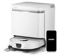 EUREKA J15 Max Ultra Robot Aspirateur Laveur avec Serpillière et Brosse Latérale Extensible, Aspiration 22000Pa, Station Autonettoyante, Lavage de Serpillière Eau 80℃, IntelliView 2,0, Anti-Emmêlement