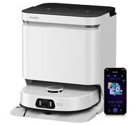 EUREKA J15 Pro Ultra Aspirateur Robot,Robot Aspirateur Laveur 16200 Pa,Nettoyage des Bords,Brosse Anti Enchevêtrement,Lavage de Serpillière à l'eau Chaude 75℃,Base autonettoyante