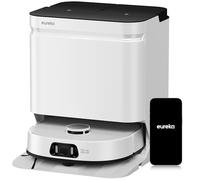 EUREKA J15 Ultra Robot Aspirateur Laveur 19 000 Pa avec Serpillière Extensible Relevable, Brosse Anti Enchevêtrement, Aspirateur Robot avec Station avec Lavage à l'eau Chaude 75°C, Batterie 5 200 mAh