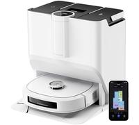 Eureka J20 Robot Aspirateur Laveur Serpillière à Chenille 17 N, 6000mAh Aspirateur Robot Laveur avec Station Autonettoyante, 8000 Pa, Détection de Tapis, AI Détection d'obstacles, Commande Vocale