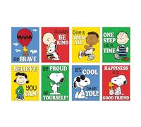 EUREKA Lot de 8 mini affiches Peanuts 838003 pour enseignants, 28 x 35,6 cm, multicolores