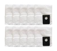 Eureka NEW400 Lot de 10 sacs à poussière pour balai à franges humides/secs, système de filtration 4 couches, haute capacité pour aspirateur de rechange