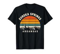 Eureka Springs Arkansas Souvenir de Voyage rétro Coucher de Soleil T-Shirt