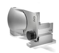 EUREL RS72 Trancheuse Électrique Argent | Trancheuse à Pain et Charcuterie, Lame Inox Ø170 mm, Épaisseur Réglable 0-15 mm, Plateau de Service et de Rangement