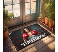 Euresdemig's Paillasson humoristique « Empowerment In The Ring » : force et détermination d'Euresdemig, tapis de bienvenue pour porte d'entrée, décoration de sous-sol (65 x 90 cm)