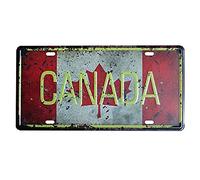 Eureya Canada Automatique de Voiture de Plaque d'immatriculation Tag Home/Cafe Bar/Pub/Restaurant/Salon Décoration Murale Poster Vintage Plaque 6"x12"