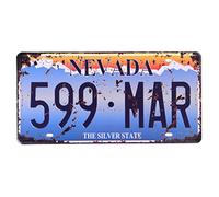 Eureya Nevada 599 MAR, Plaque d'immatriculation Auto pour Maison, café, Bar, Bar, Restaurant, Exposition Murale Vintage 15x30cm