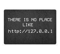 Eureya Paillasson décoratif Inscription There is No Place Like HPATTON 127.0.0.1 40 x 60 cm