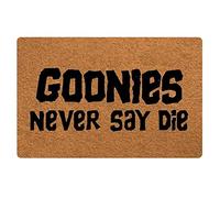 Eureya Paillasson intérieur antidérapant Tapis d'entrée Goonies Never Say Die Paillasson extérieur en caoutchouc non tissé avec dessus en caoutchouc 40 x 60 cm