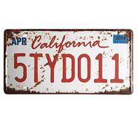 Eureya Plaque d'immatriculation de voiture California 5TYD011 - Pour maison, café, bar, pub, restaurant, exposition - Décoration murale vintage - 15,2 x 30,5 cm