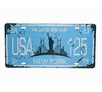 Eureya - Plaque d'immatriculation de voiture - Décoration murale vintage pour maison, café, bar, pub, restaurant, exposition - 15,2 x 30,5 cm, Métal, Usa 125, 6"x12"