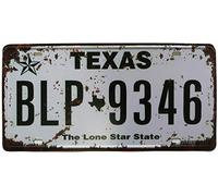 Eureya Plaque en métal en étain pour maison, café, bar, décoration murale, plaque d'immatriculation de voiture 30 x 15 cm - Souvenir parfait, Fer, Texas Blp 9346, 30X15cm