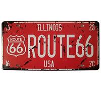 Eureya USA Route66 Boîte de Plaque d'immatriculation Plaque en métal Vintage Plaque Poster Bar Pub Home Décor Mural 6"x12"