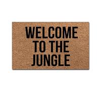 Eureya Welcome to The Jungle Tapis d'entrée Paillasson Tapis de Porte à l'intérieur/extérieur Tapis en Caoutchouc Tapis Salon Home Decor 45 x 75 cm