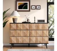 EURHCIO Commode 6 Tiroirs,Meubles de Rangement pour Salon,Buffet Meuble,Armoire Polyvalente pour Salon Chambre Coucher,120x40x85cm