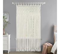 EurHomePlus Rideau à suspendre au mur, grande tapisserie tissée en macramé, rideau de fil de coton, pour chambre à coucher, décoration de fête de mariage
