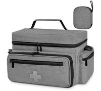 Eurhomewit Sac de premiers secours médical - Sac d'urgence portable vide avec bandoulière réglable, sac d'infirmière et de médecin, pour les visites à domicile, les soins de santé, les voyages et le