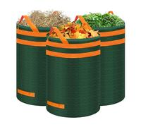 Eurhomewit Sac Dechets Verts, 3 x 272L Sacs à déchets de jardin avec Poignées, Sac Jardinage Déchets Sacs Jardin Résistants et Réutilisable pour Transport de déchets verts, Léger, Maniable
