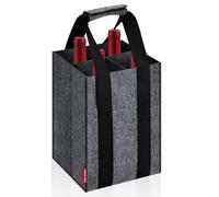 Eurhomewit Sac pour bouteille, gris foncé, 1 Pack 4 Bottles-Dark Grey, Porte-bouteille de vin, 002-4