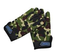 EurHouse Gants de cyclisme complets pour enfants, garçons et filles, moufles de sport camouflage noir (camouflage)