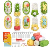 EURHOWING Barrette-A Kit de démarrage au crochet pour débutants avec tutoriels vidéo étape par étape pour apprendre à crocheter pour adultes et enfants