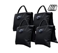 Eurmax Lot de 4 Sacs de Poids à Eau en Forme de Selle, Sacs à Eau Portables, Sacs à Eau Portables pour l'extérieur, Photo, vidéo, Support de Studio (Noir)
