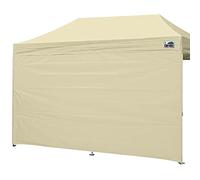 Eurmax Pare-soleil instantané pour tonnelle de 25,4 x 50,8 cm, auvent extérieur instantané, fermeture éclair amovible, 1 lot seulement (beige)
