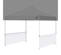 Eurmax USA Lot de 2 demi-parois latérales pour tente pop-up de 3 x 3 m, 3 x 4,5 m, 3 x 6 m, 2 demi-murs avec barres de rail (blanc)
