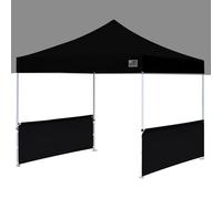 Eurmax USA Lot de 2 Demi-parois latérales pour Tente Pop-up de 3 x 3 m, 3 x 4,5 m, 3 x 6 m, 2 Demi-Murs avec Barres de Rail (Noir)