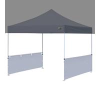 Eurmax USA Lot de 2 Demi-parois latérales pour Tente Pop-up de 3 x 3 m, 3 x 4,5 m, 3 x 6 m, 2 Demi-Murs avec Barres de Rail (Gris)