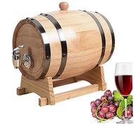 eurNhrN Baril de vin avec support en bois 1l baril de whisky avec robinet vintage table de baril en chêne vieillissant et rangement pour les esprits, les liqueurs, le vin