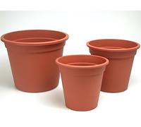 Euro 3 plast 3973020 Lot 10 pots terracotta Color Cotto cm 20 Jardin ameublement d'extérieur