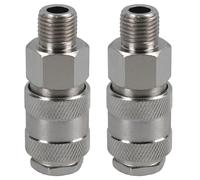 Euro Air Line Lot de 2 coupleurs de tuyau à dégagement rapide Filetage mâle 1/4 BSP