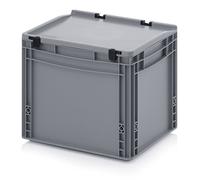 Euro Bac + couvercle à charnière ED 43/32 HG Boîte de rangement empilable 40 x 30 x 32 cm Boîte industrielle