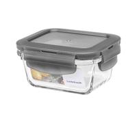 Lock&Lock Boîte en verre rectangulaire 750 ml – Résiste chaleur & congélateur -20°C Gris 155×155×69mm