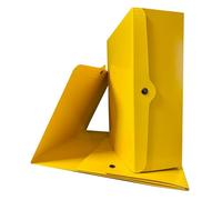 Euro-Cart Porte-documents avec bouton bilucido dos 12 cm Lot de 5 dossiers rigides en carton Presspan 1,1 mm Porte-documents à soufflet avec ailettes et rivets Made in Italy