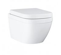 Euro ceramic WC suspendu compact sans bride avec abattant frein de chute (Eurocompact)